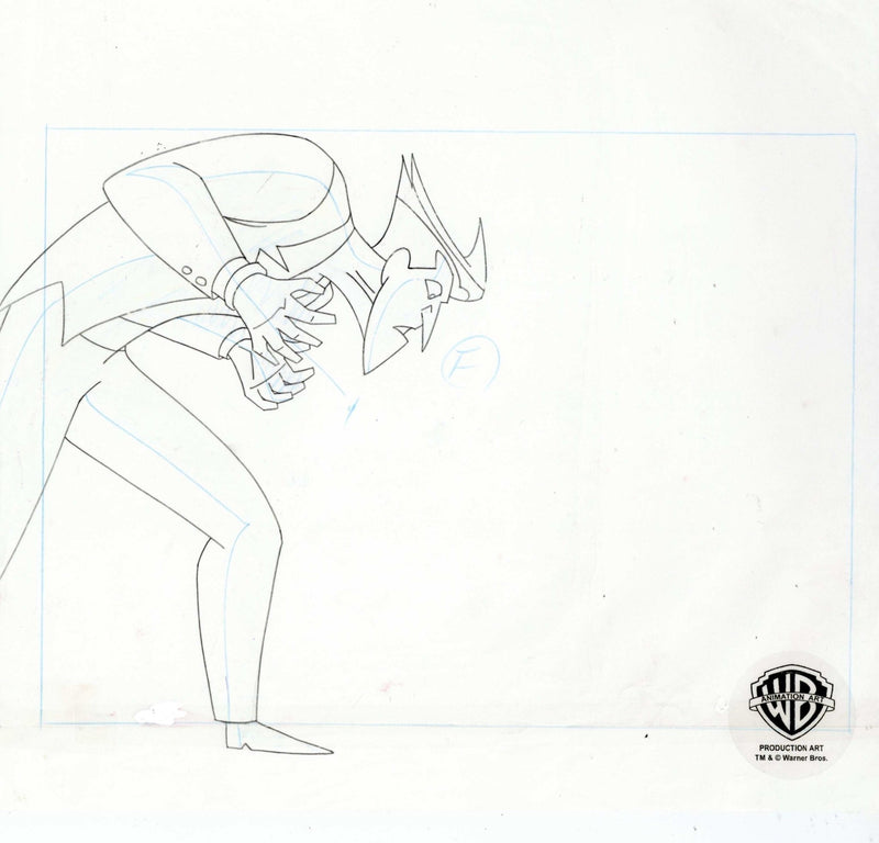 The New Batman Adventures Original Production Cel With Matching Drawing: Joker and Harley Quinn - Choice Fine Art