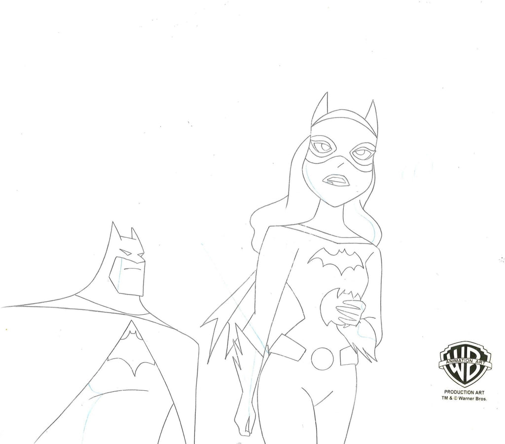 The New Batman Adventures Original Production Drawing: Batgirl and Batman - Choice Fine Art