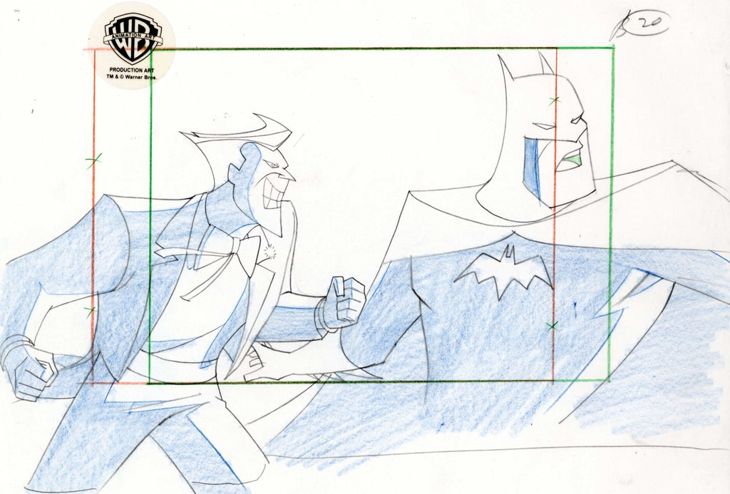 The New Batman Adventures Original Production Drawing: Batman and Joker - Choice Fine Art