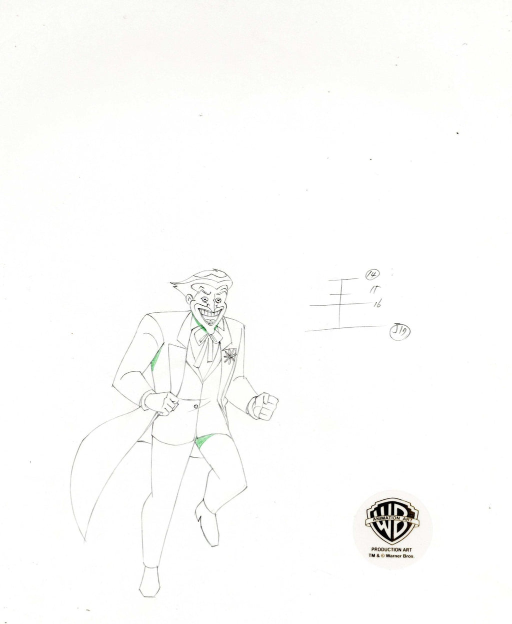 The New Batman Adventures Original Production Drawing: Joker - Choice Fine Art