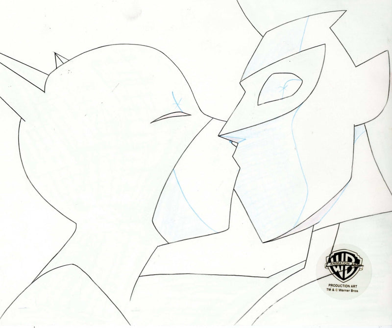 The New Batman Adventures Original Production Drawing: Nightwing and Catwoman - Choice Fine Art