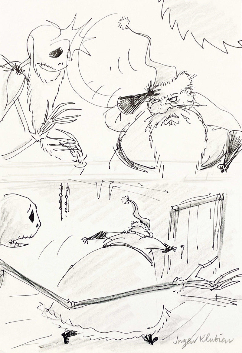 The Nightmare Before Christmas, Original Storyboard: Jack Skellington and Santa - Choice Fine Art