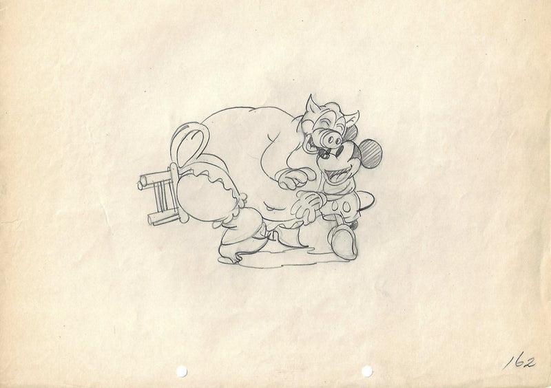 The Shindig Original Production Drawing: Mickey Mouse Dancing with the Pig - Choice Fine Art