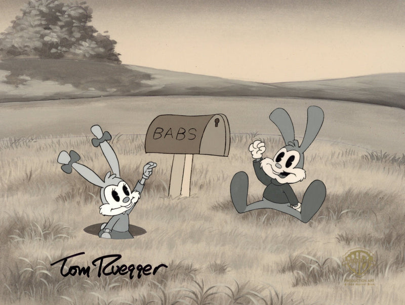 Tiny Toons Adventures Original Production Cel Signed by Tom Ruegger: Babs and Buster - Choice Fine Art