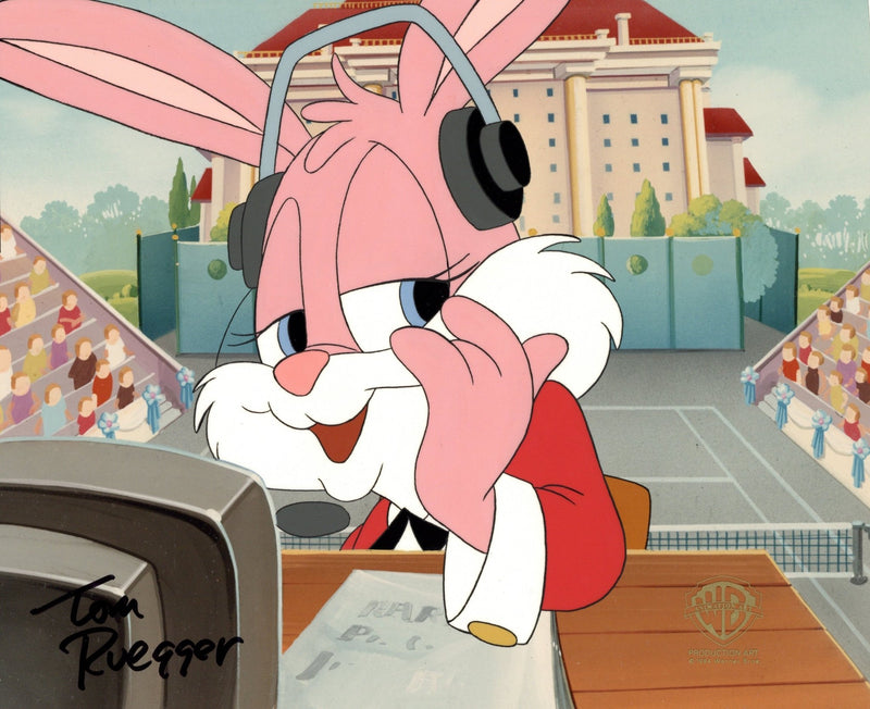 Tiny Toons Adventures Original Production Cel Signed by Tom Ruegger: Babs Bunny - Choice Fine Art