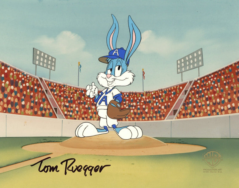 Tiny Toons Adventures Original Production Cel Signed by Tom Ruegger: Buster Bunny - Choice Fine Art