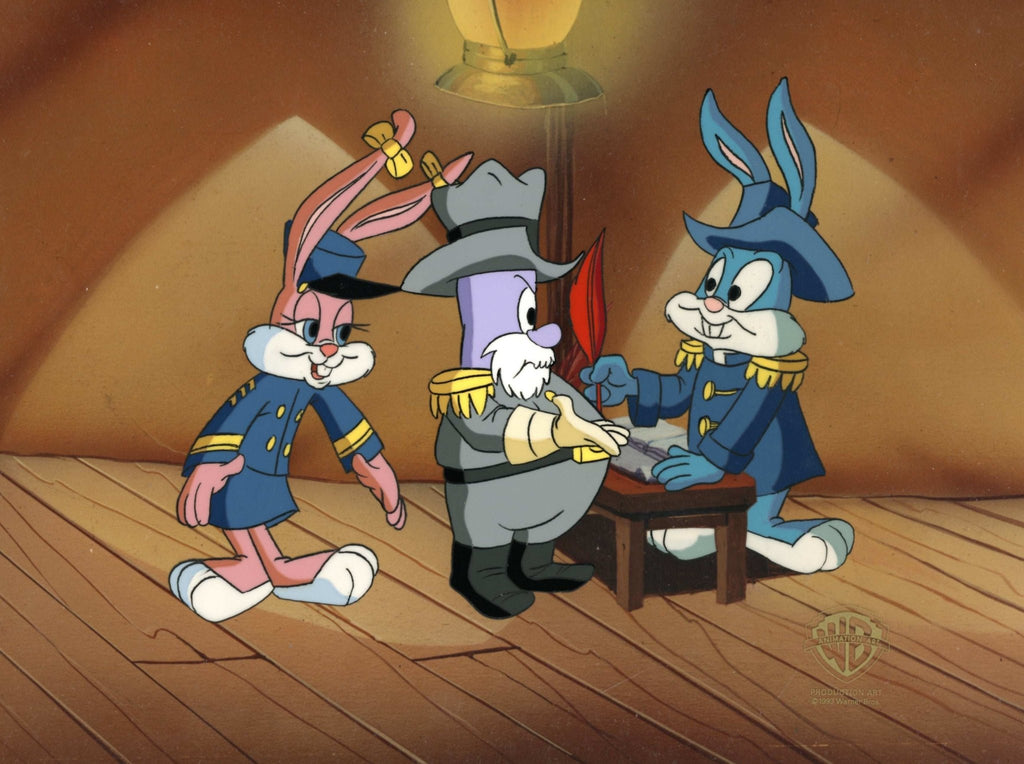 Tiny Toons Original Production Cel: Babs Bunny, Buster Bunny, Blard Simpleton - Choice Fine Art