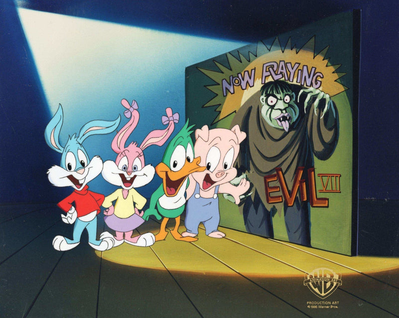 Tiny Toons Original Production Cel: Babs Bunny, Buster Bunny, Plucky Duck, and Hamton J. Pig - Choice Fine Art