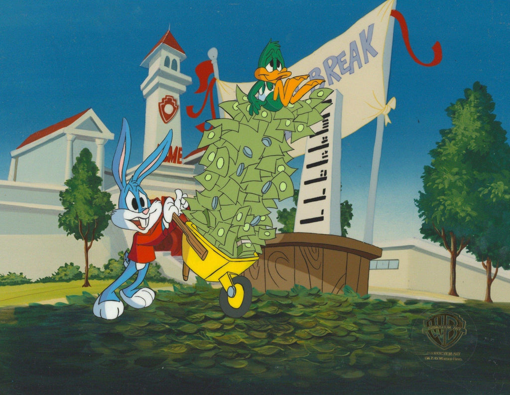 Tiny Toons Original Production Cel: Buster Bunny and Plucky Duck - Choice Fine Art