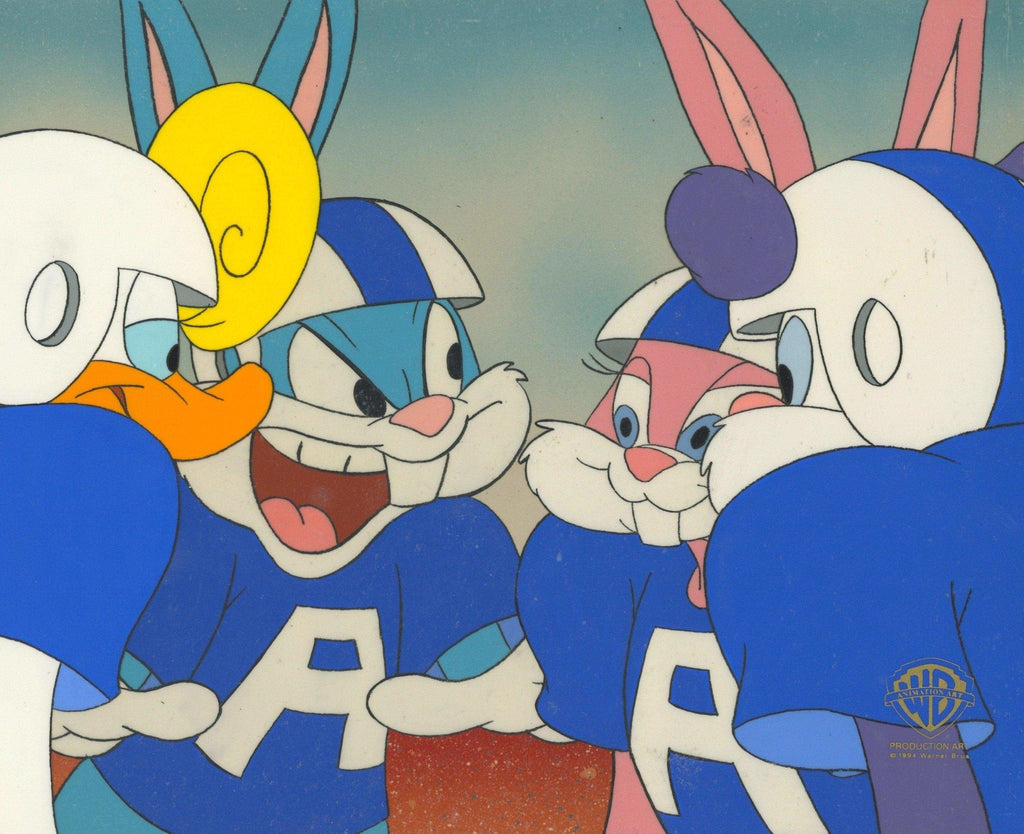 Tiny Toons Original Production Cel: Buster Bunny, Plucky Duck, Fifi La Fume, and Babs Bunny - Choice Fine Art