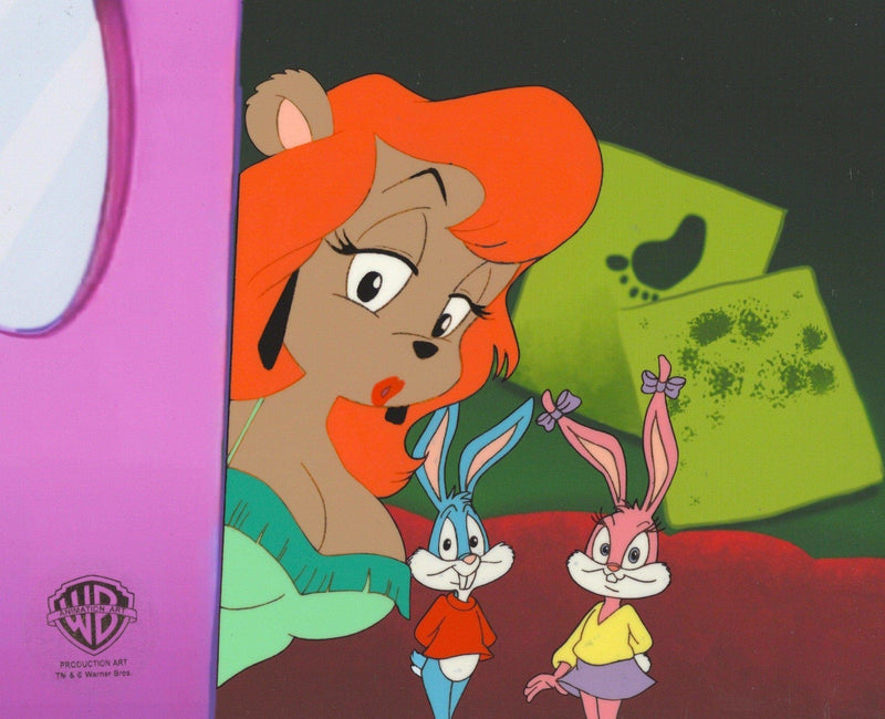 Tiny Toons Original Production Cel: Julie Bruin, Buster Bunny and Babs Bunny - Choice Fine Art