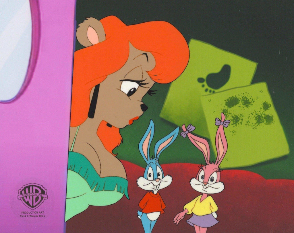 Tiny Toons Original Production Cel: Julie Bruin, Buster Bunny and Babs Bunny - Choice Fine Art