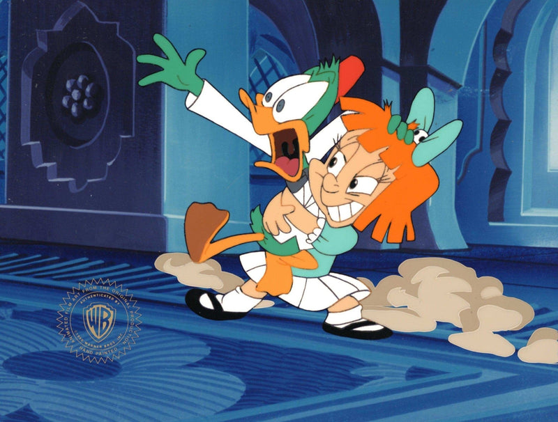 Tiny Toons Original Production Cel: Plucky Duck and Elmyra Duff - Choice Fine Art