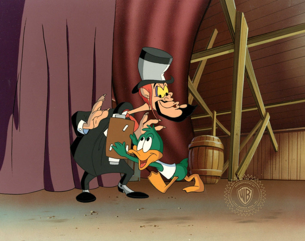 Tiny Toons Original Production Cel: Plucky Duck and Silas Wonder - Choice Fine Art
