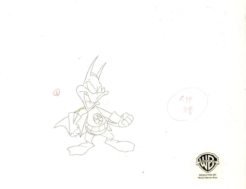 Tiny Toons Original Production Cel With Matching Drawing: Batduck - Choice Fine Art