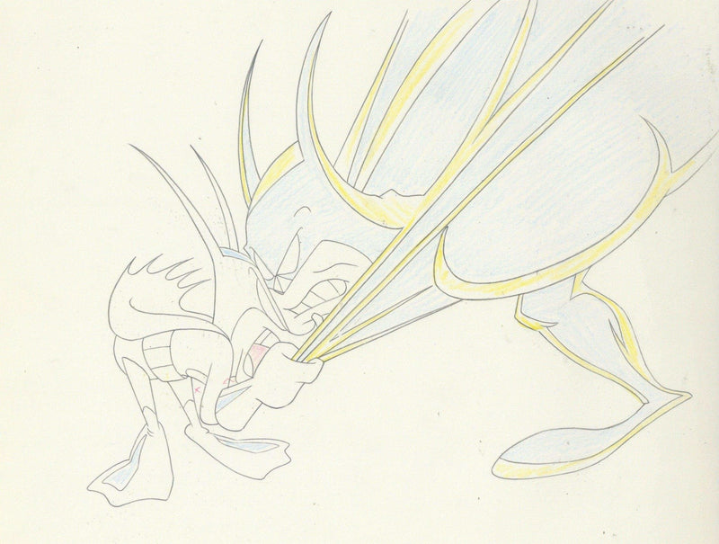 Tiny Toons Original Production Cel With Matching Drawing: Batduck and Batman - Choice Fine Art