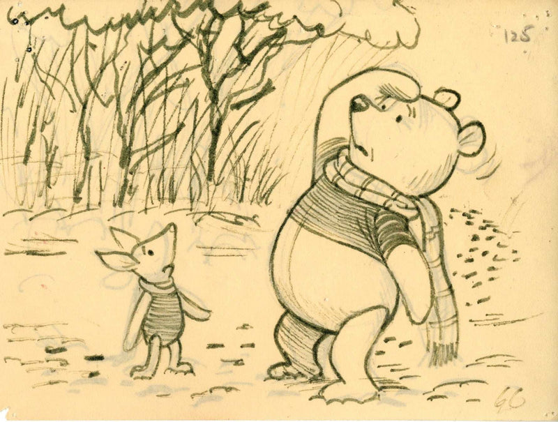 Winnie the Pooh and Tigger Too, Original Storyboard: Pooh and Piglet - Choice Fine Art