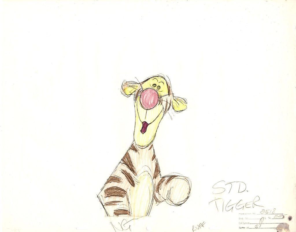 Winnie the Pooh Original Production Drawing: Tigger, Roo, Sis, and Tagalong | Choice Fine Art 
