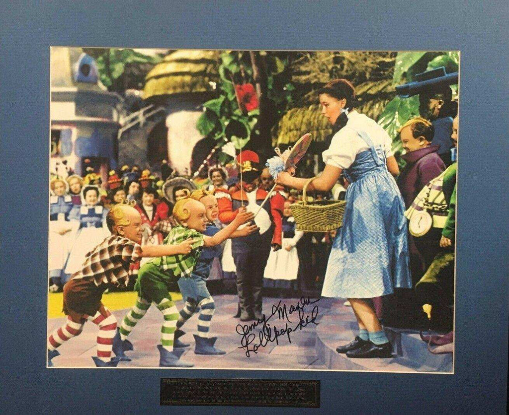 WIZARD OF OZ PHOTO SIGNED BY LOLLIPOP KID JERRY MAREN Mixed Media CHOICE FINE ART 